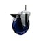 Service Caster 5'' Solid Poly Wheel Swivel 7/16'' Grip Ring Stem Caster with Brake SCC-GR20S514-SPUS-PLB-716138 - alternate 1